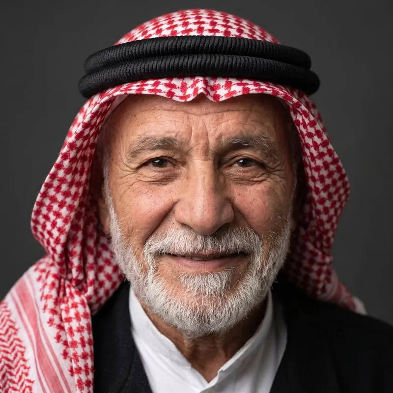الصورة الأصلية: جدّ بالكوفية (شخصية توضيحية)